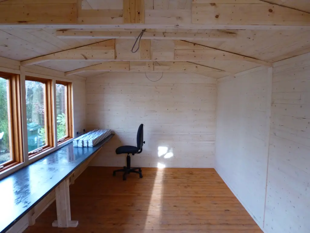 Lancashire Summerhouses- THIS PHOTO SHOWS OUR ROOF TRUSSES ON A WORKSHOP