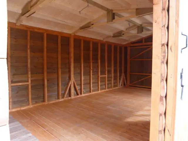 Lancashire Summerhouses- this is an internal view of a workshop to show all the framing