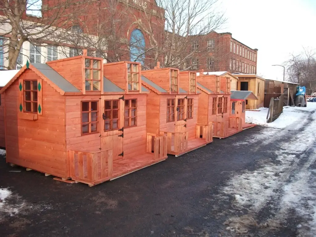TALL PLAY SHED WITH FALSE WINDOW IN THE ROOF