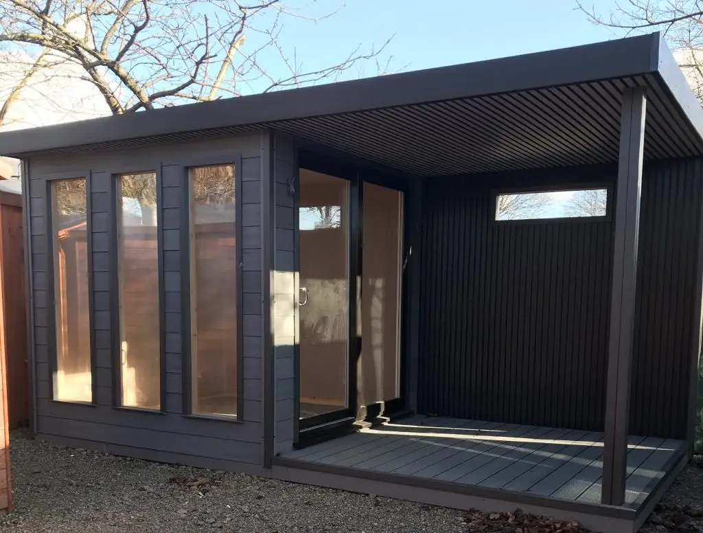 COMPOSITE SUMMERHOUSE WITH OUTDOOR SEATING AREA